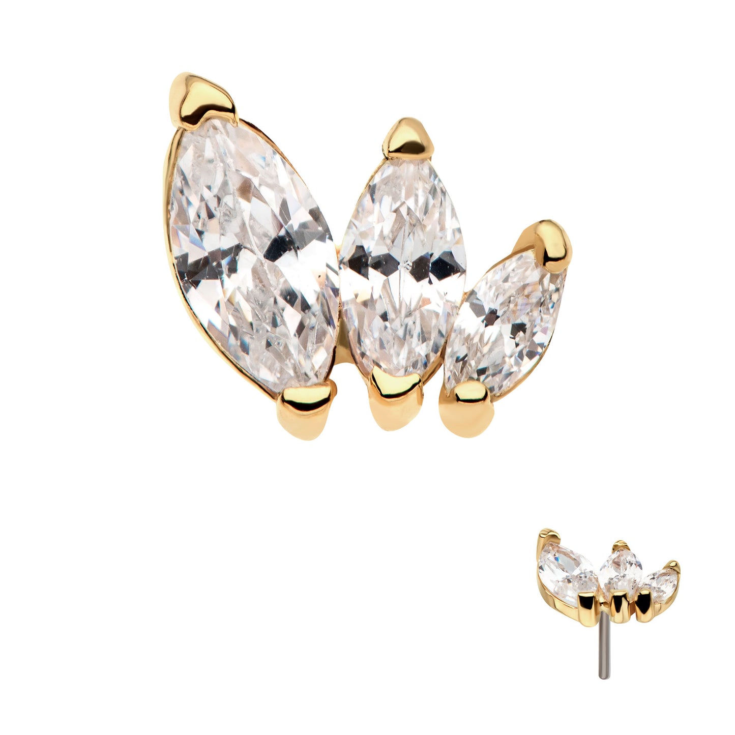 Marquise Cluster Stud